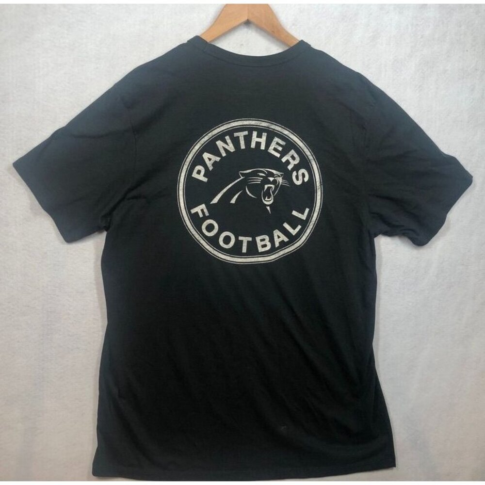'47 Carolina Panthers Football T-Shirt Flint Black Crew Neck NFL Men's Large L - Picture 2 of 9